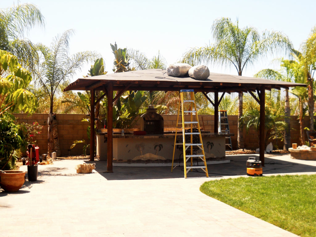Two Piece BBQ Island W/ Solid Roof Palapa - Extreme ...