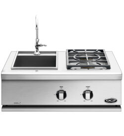 DCS 30-Inch Liberty Built-In Natural Gas Double Side Burner And Sink
