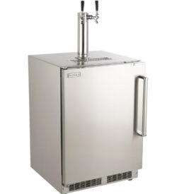 Fire Magic 24-Inch Left Hinged Outdoor Built-In Dual Tap Kegerator - Stainless Steel - 3594-DL