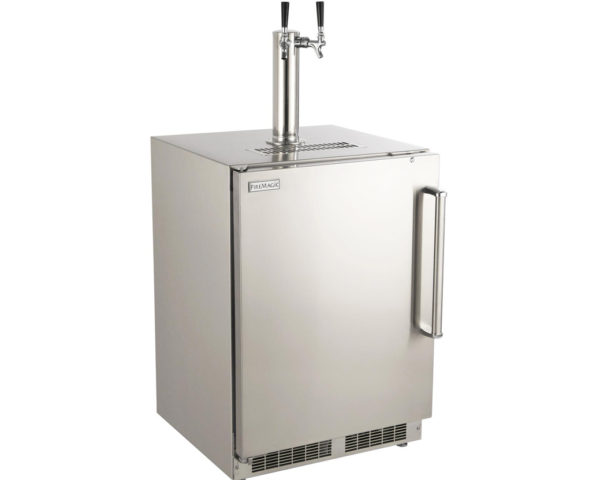Fire Magic 24-Inch Left Hinged Outdoor Built-In Dual Tap Kegerator - Stainless Steel - 3594-DL
