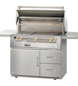 Alfresco ALXE 42-Inch Freestanding Propane Gas Grill On Refrigerated Cart With Sear Zone And Rotisserie - ALXE-42SZRFG