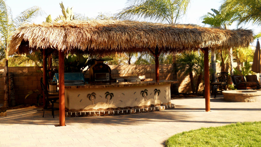 BBQ Island & Solid Roof Palapa