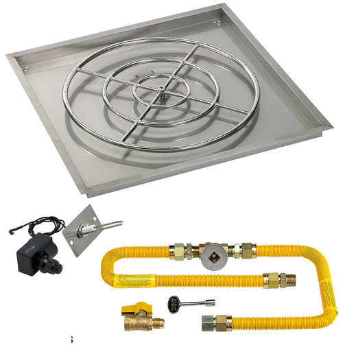 36″ Square Drop-In Pan with Spark Ignition Kit (30″ Fire ...